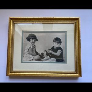 Vintage photograph baby siblings family